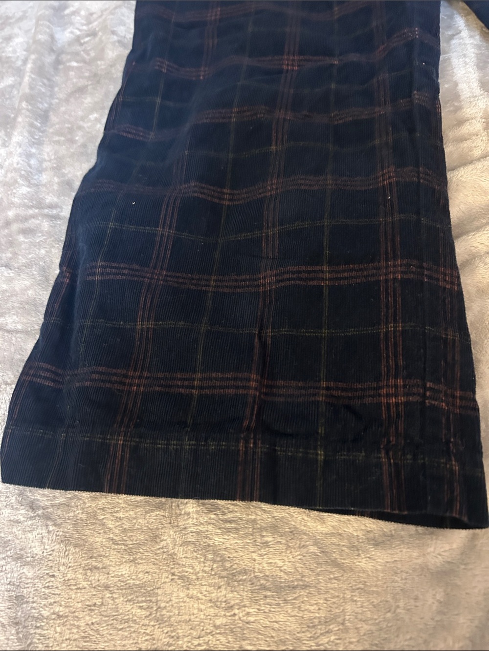 Madewell corduroy pleated wide-leg pants in windowpane - Picture 2 of 6